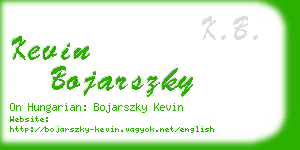 kevin bojarszky business card